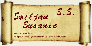 Smiljan Susanić vizit kartica